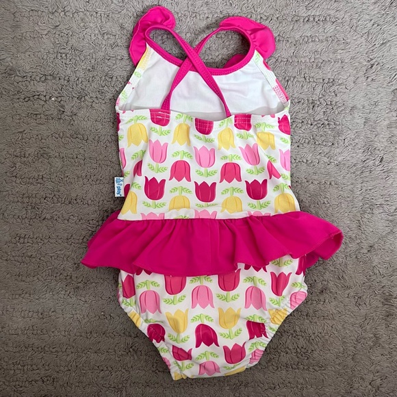 I play UPF 50+ One-Piece Tulip Swimsuit with Built in Swim Diaper - Picture 5 of 10